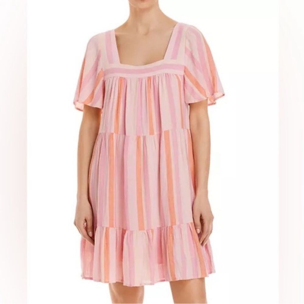 RAILS Valentina Dawn Stripe square neck mini dress